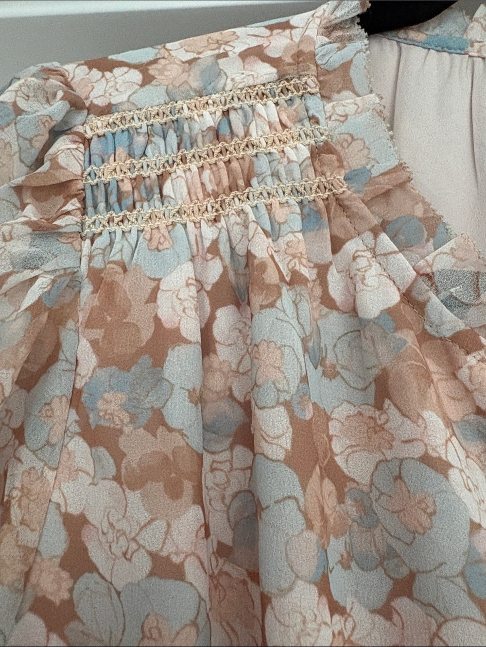 Wilfred Boho Floral Smocked Waist Lined Floral Midi Dress – Size M - Picture 4 of 11
